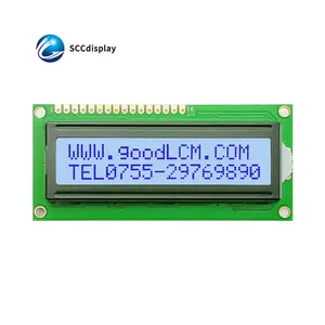 Tela de display lcd de 7 segmentos, durável, tela cinza, azul, unidade st7066, módulo de personagem lcd 5.0v 1602, tela de exibição