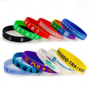 สายรัดข้อมือซิลิโคนสีทองปรับแต่งได้ สร้อยข้อมือยางแบบส่วนตัวสำหรับกีฬาและแฟชั่น พร้อมโลโก้ - Product Image 6