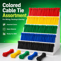 Attaches-câbles en nylon multicolores, attaches-câbles en plastique autobloquantes, attaches durables pour le câblage électrique, tri, emballage, industrie