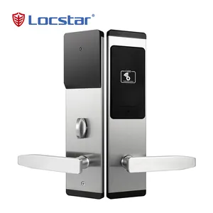 Locstar Hot Sale Electronic Magnetic Hotel Card Key Access Handle Safety Combination Digital Door Lock