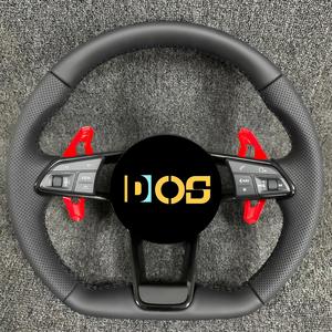 Pour VW Passat B9 volant en Fiber de carbone forgé point bleu cuir perforé personnalisé Style <span class=keywords><strong>R8</strong></span> mise à niveau du volant de voiture - Product Image 3