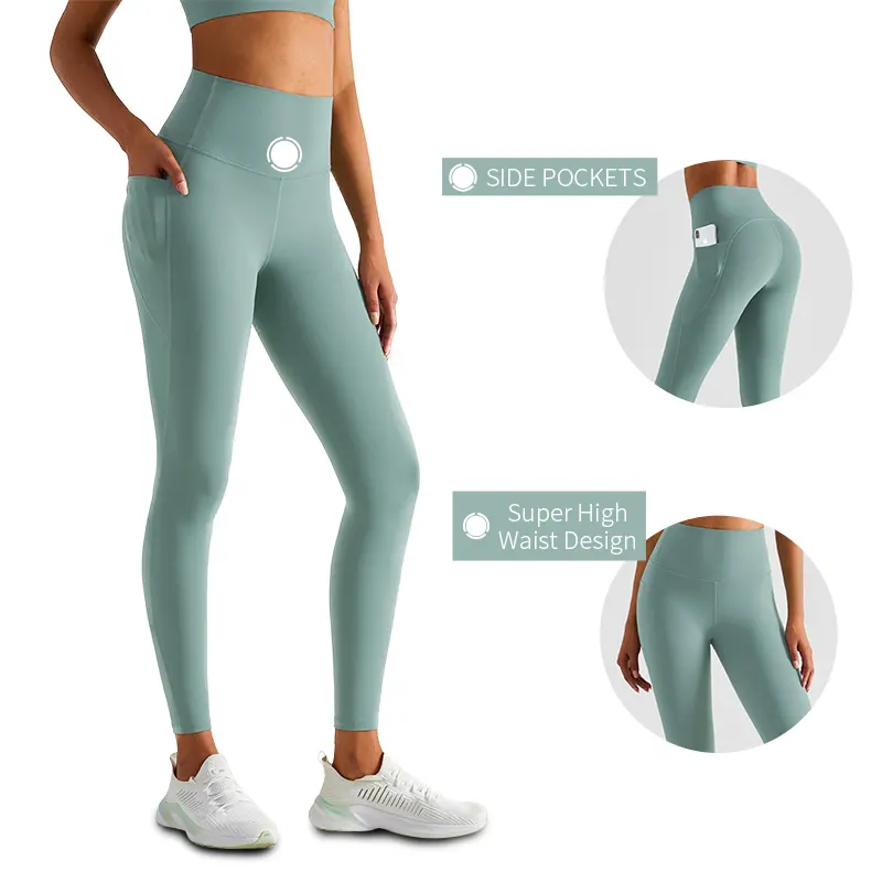 Neuankömmling Frauen Fitness studio Active wear Yoga Hose High Waist Workout Fitness Yoga Wear Laufhose 20% Lycra Spandex Leggings