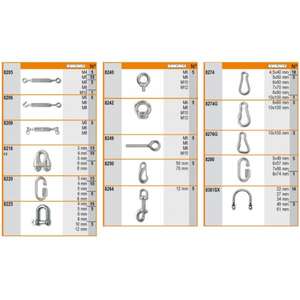 BETA - 086000412 ROBUR - Assortment of 348 STAINLESS STEEL <b>wire</b> rope <b>accessories</b>, with hooks without panel <b>OTHER</b> TOOL SETS - Product Image 2