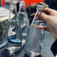 La dernière bouteille de vin en verre ovale transparente de 100 ml la plus vendue, bouteille d'eau minérale