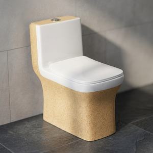 Diseño dorado Ventas calientes Diseño moderno Nuevo diseño Cuadrado Inodoro de una pieza de ahorro de agua de alta calidad - Product Image 1