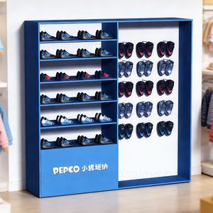 Vitrina de Madera Maciza para Ropa y Zapatos Infantiles, con Estantes y Ganchos, para Tiendas Infantiles - Product Image 1