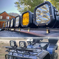 Feux antibrouillard ambrés Greenshuo, accessoires d'éclairage tout-terrain 4x4, feux de conduite LED de 5 pouces, 24v 12v pour tracteur, camion, jeep