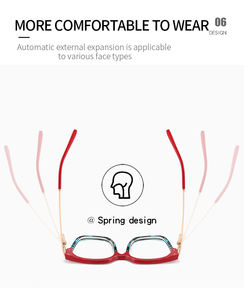 New Phong cách hợp thời trang vuông chống ánh sáng màu xanh kính quang học TR Kính máy tính khung - Product Image 3