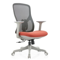 Chaise de bureau ergonomique à dossier haut, accoudoirs réglables, pivotante, design moderne, matériau en nylon