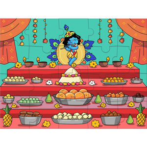 5 jours de Diwali Kid Jigsaw Puzzle <span class=keywords><strong>Jeu</strong></span> Ensemble de 5 Diwali Enfants Cadeau Jeux <span class=keywords><strong>Sur</strong></span> La Culture Indienne Diwali Puzzle En Bois Ensembles - Product Image 6