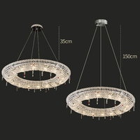 Lustre en cristal de design italien créatif, lampe de luxe pour restaurant, salon, hôtel, villa, hall d'entrée, éclairage suspendu moderne