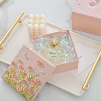 Wenchuang kotak hadiah lukisan minyak segar folder kosong untuk siswa ulang tahun disertai hadiah dengan penanganan cetak Vanishing