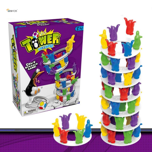 Educational Plaything Penguin Building Block Toy Penguin Stacking Tower Creative Stacking Toys Balancing Board Games