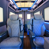 Kit de conversion intérieur DINGKONG Sprinter pour Mercedes-Benz W907 W906, en cuir bleu de luxe et alliage d'aluminium |   Personnalisation OEM