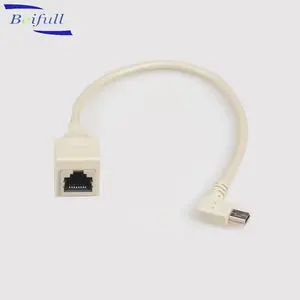 Conversor de cartão Lan Ethernet rápido Mini USB para RJ45 Adaptador reto Angel 2.0 com fio