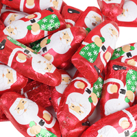 Vente directe d'usine, chocolats noirs personnalisés OEM en forme de Père Noël amusant pour Noël