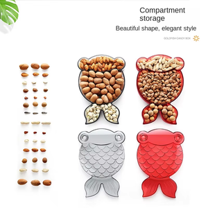 Прозрачный пластиковый контейнер для хранения сухих фруктов с крышкой для чайного столика - Product Image 5