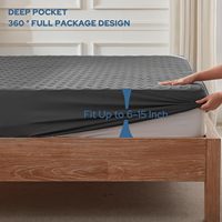 Protège-matelas matelassé imperméable à ultrasons, hypoallergénique, élastique et doux pour hôtel