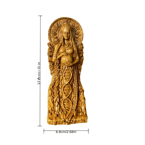 Statue <span class=keywords><strong>de</strong></span> la déesse Gaïa, mère <span class=keywords><strong>de</strong></span> la <span class=keywords><strong>Terre</strong></span>, NSA12, sculpture en résine pour autel païen, peinte à la main, réaliste, 7,5x17,5 cm, pour décoration intérieure et extérieure - Product Image 2