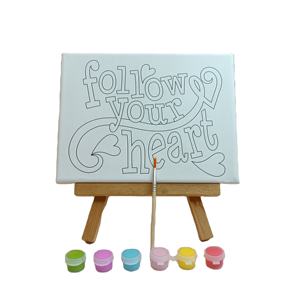 Wholesale High Quality Pine Wood Frame Oil Paints Pre-printed <b>Kids</b> <b>Painting</b> <b>Set</b> DIY Art Kit with UV/Digital Printing - Product Image 3