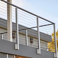 HIMOWAY Balustrades et Garde-corps en Métal Nouveau Style, Corde Métallique, Acier Inoxydable, pour Balcon et Terrasse, Garde-corps à Câble