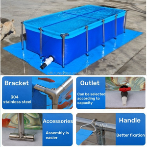 Aquarium de <span class=keywords><strong>jardin</strong></span> mobile portable transparent, aquarium d'intérieur, <span class=keywords><strong>bassin</strong></span> de koï pliable en toile de PVC hors sol - Product Image 6