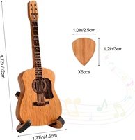 Boîte à médiators en bois gravée pour 6 médiators, mini étui de rangement pour guitaristes de guitare acoustique/électrique/basse/ukulélé, décoration d'intérieur, cadeau