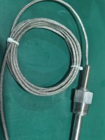 Capteur de température PT100 RTD haute précision OEM en acier inoxydable IP68, thermocouple antidéflagrant à montage fileté sur bride