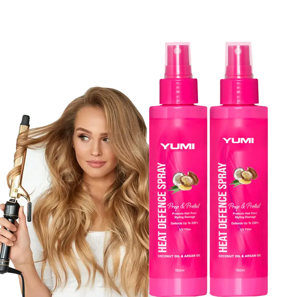 Spray para névoa de cabelo nutritiva, spray protetor de calor para etiqueta privada