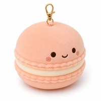 Porte-clés en peluche Macaron Anime ultra doux avec rembourrage en coton PP et matériau en polyester pour enfants et adultes, pendentif de sac, cadeau