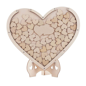 Decoraciones Rústicas de Madera de Pino para Bodas al por Mayor, Letrero para Libro de Visitas con - Product Image 6