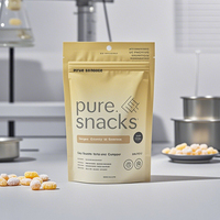 Fenêtre transparente imprimée personnalisée Emballage de haute qualité pour bonbons Gummies de qualité alimentaire Sac en mylar zip-lock pour sable étanche à l'humidité