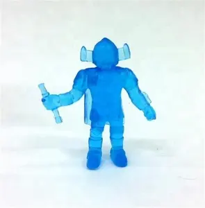 Customized transparent mini pvc figures sofubi kids set toys oem clear blue plastic toy glow in the dark mini pvc toys for kids