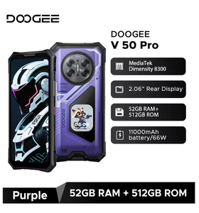 โทรศัพท์มือถือ DOOGEE V50 Pro รุ่นทนทาน Octa Core หน้าจอ LCD 120Hz กันน้ำ 52GB+1TB Dimensity 8300 ขนาด 6.78 นิ้ว FHD+ แบตเตอรี่ 11000mAh ชาร์จเร็ว 66W กล้อง 200MP ระบบปฏิบัติการ Android - Product Image 2