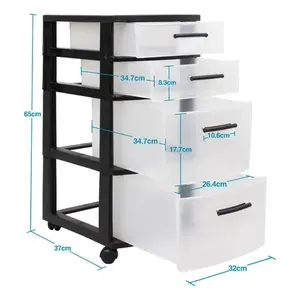 Cajonera organizador multiusos 4 niveles MQ สีนิโกร gavtero 4 niveles - Product Image 3