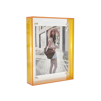 Cadre photo flottant magnétique en acrylique transparent, directement de l'usine, pour bureau, étagère, décoration intérieure