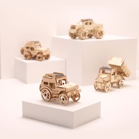 Kit de Modélisme de Véhicule Tout-Terrain en Bois 3D à Énergie Solaire, Découpé au Laser, Jouet Scientifique Éducatif STEM Mécanique, Cadeau