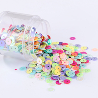 Paquet de 10g de paillettes rondes en PVC irisées mates de 2 à 6 mm, transparentes et givrées