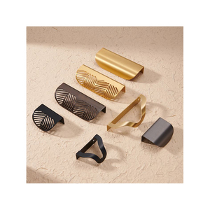 Đơn giản Sáng Tạo Lá Đồng xử lý vàng rỗng ra nhỏ xử lý lõm Tủ Ngăn Kéo nhà bếp xử lý - Product Image 1