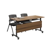 Table de Formation Pliante en Acier, Bureau Multifonctionnel, Table de Conférence Modulable Mobile pour Bureau, École, Hôtel et Usage Domestique