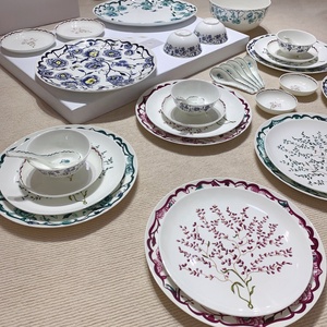 Discount 41pcs European Luxury Porcelain <b>Dinner</b> <b>Set</b> <b>Bone</b> <b>China</b> Dessert Plate - Product Image 3