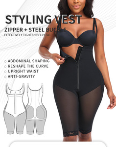 Faja Moldeadora de Talla Grande con Cremallera y Malla, Ajuste Ceñido, Levantamiento Abdominal y de Cadera, Capa Interior Delgada - Product Image 4