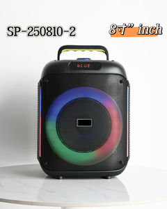8 Zoll tragbarer Bluetooth-Lautsprecher SP-250810-2 mit RGB-Leuchten, drahtlosem Mikrofon und Fernbedienung - Product Image 4