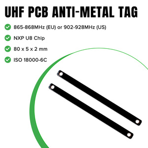 TF7185 UHF PCB RFID etichette Passive Anti-metallo etichette dure con adesivo di dimensioni 3 <span class=keywords><strong>M</strong></span> 80*5*2mm per la gestione di elettricità e ferrovia - Product Image 1