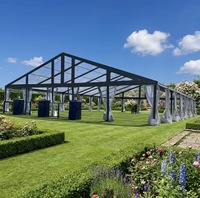 Tente de réception de luxe transparente pour mariage, structure en aluminium, toit en verre PVC transparent, grandes tentes d'événements extérieurs pour mariage