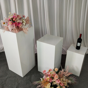 FURUN carré gâteau support noir blanc affichage piédestal toile de fond support colonne montante décoration de mariage - Product Image 1