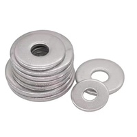 Stainless Steel 304 DIN9021 A2-70 Grade Flat Washers Plain Finish M3-M64 Sizes 200HV Hardness Customizable