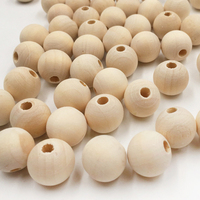 Offre Spéciale 100 pièces perles de dentition en bois faisant Bracelet sucette chaîne accessoires 18mm perles en bois d'érable