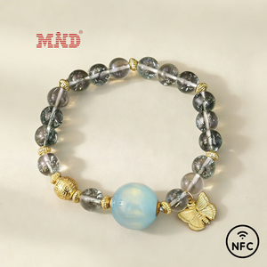 Pulsera <span class=keywords><strong>con</strong></span> Chip RFID <span class=keywords><strong>NFC</strong></span> y Mini Etiqueta, Banda Elástica Impermeable <span class=keywords><strong>con</strong></span> Cristal <span class=keywords><strong>NFC</strong></span> y Piedras Preciosas para Pagos y Transacciones - Product Image 4