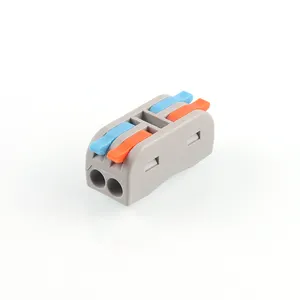 Splitter Electric Cable Mini Fast 2 Pin Wire Connector For Led Lighting Push-in Terminal Block Wire Conector With Colored lever